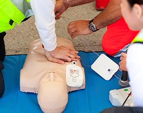 Team performing adult cpr